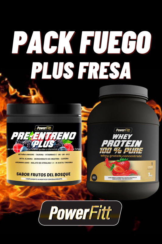 PACK FUEGO PLUS FRESA - POWERFITT